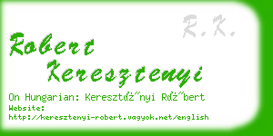 robert keresztenyi business card